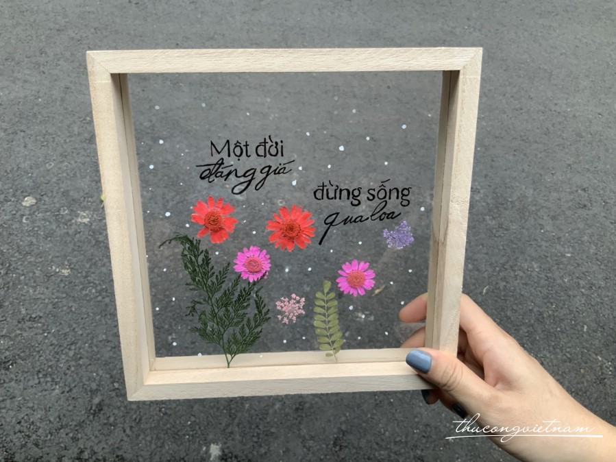 Khung ảnh Mica Ép Hoa Khô : 